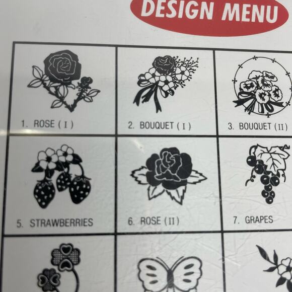 Janome 8000 Memory Card #3 Flower Series Vintage Embroidery Memory Card - Picture 5 of 8